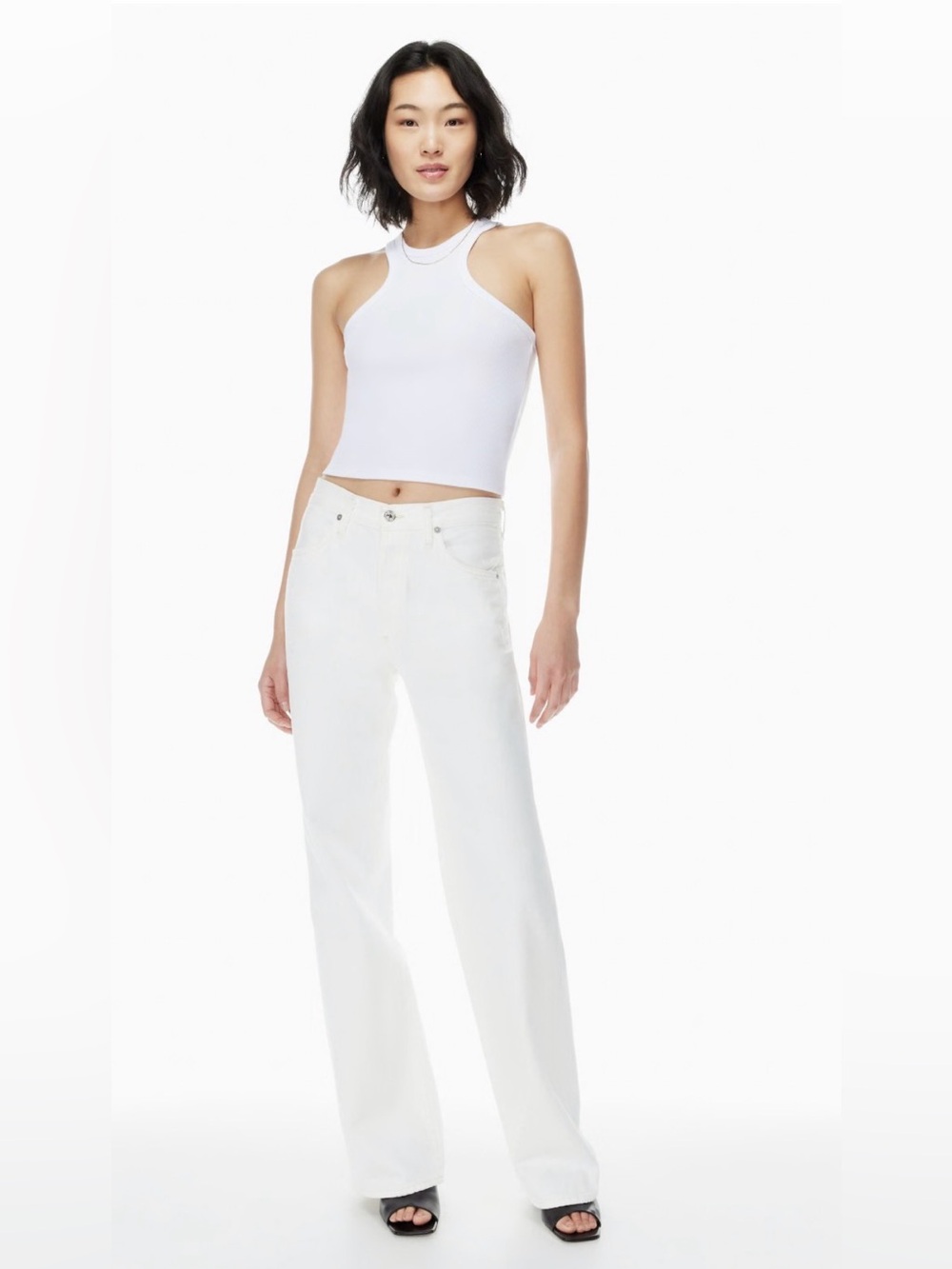 Citizens of Humanity Annina Jeans 25 Soft White NWT High Rise Wide Leg Denim
